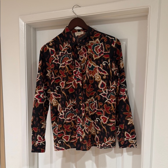 Sezane Multicolor Patterned Button Down Shirt - Picture 1 of 5